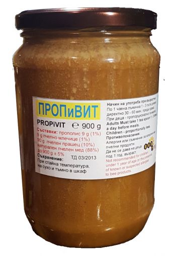 BhBp ПРОПиВИТ /мед, прашец, млечице, прополис/ 900 g