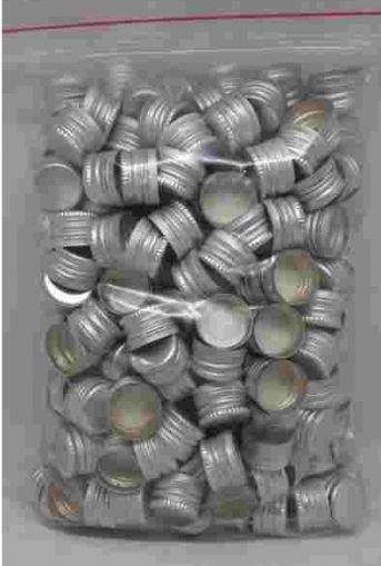 PACKAGE OF 300 SCREW METAL CAPS 18/12 SILVER