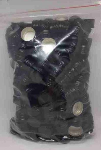 PACKAGE OF 300 SCREW METAL CAPS 18/12 BLACK