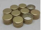 300 SCREW METAL CAPS 18/12 GOLD